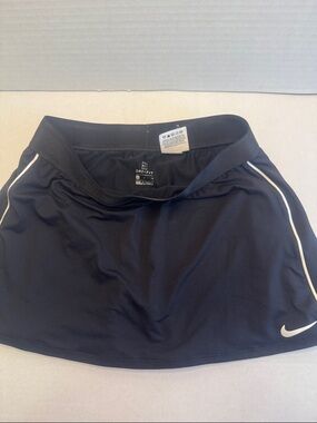 Nike Black Athletic Skort with White Piping